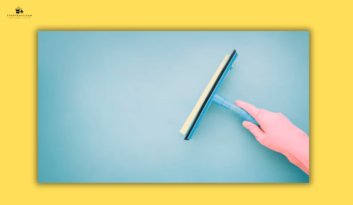 hand cleaning window with applicator tool