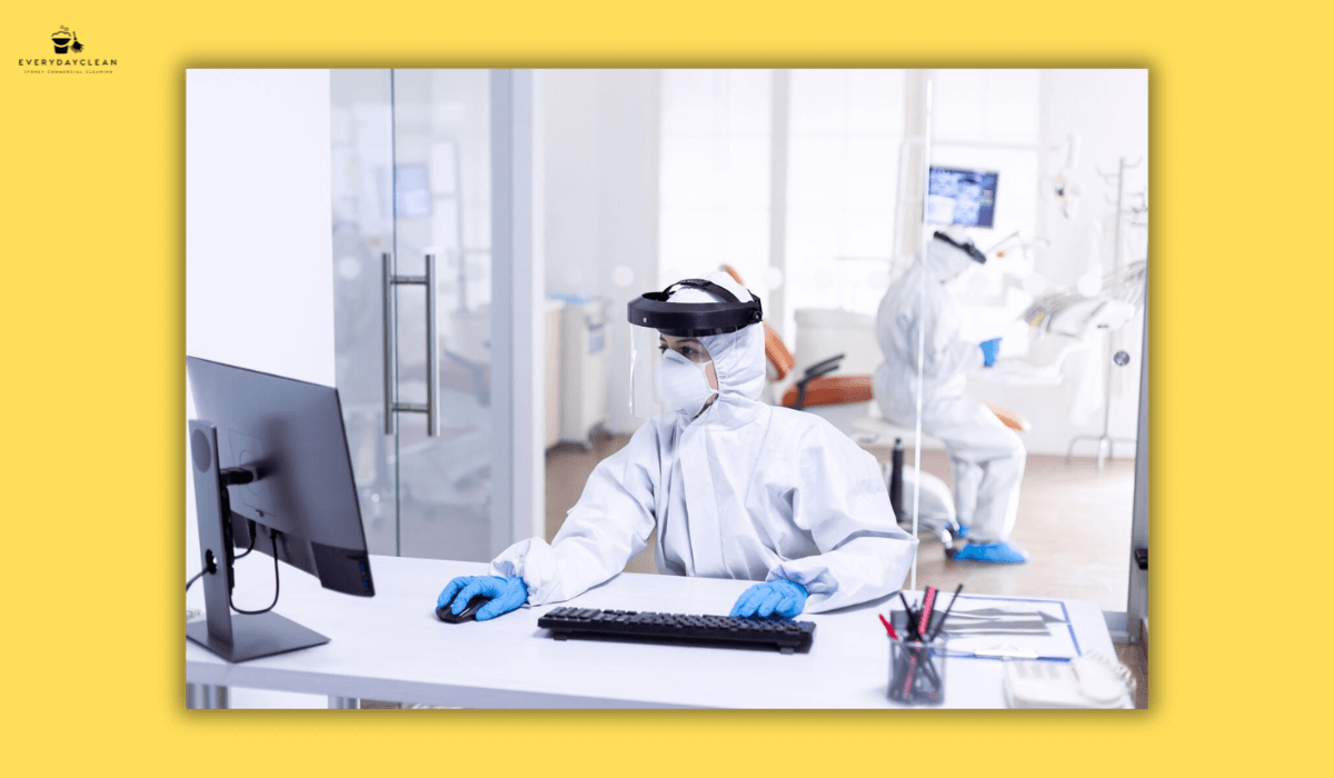 medical office cleaning professional