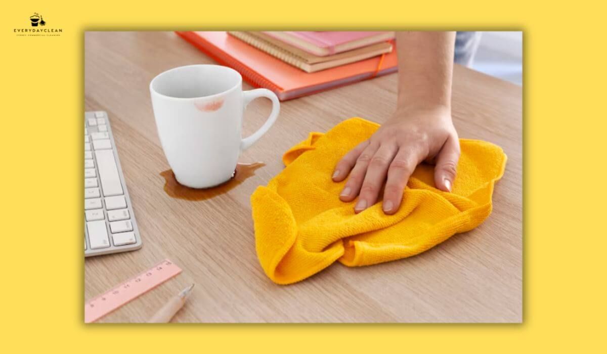 microfiber cloth wiping dust
