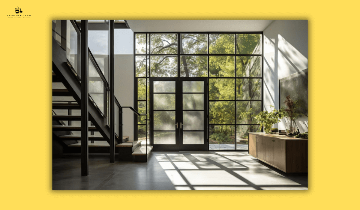modern home glass window
