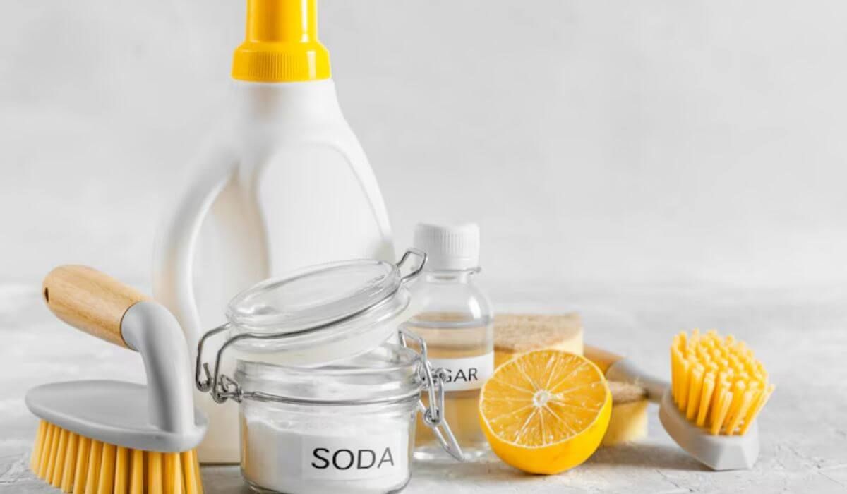 natural cleaning product bottles