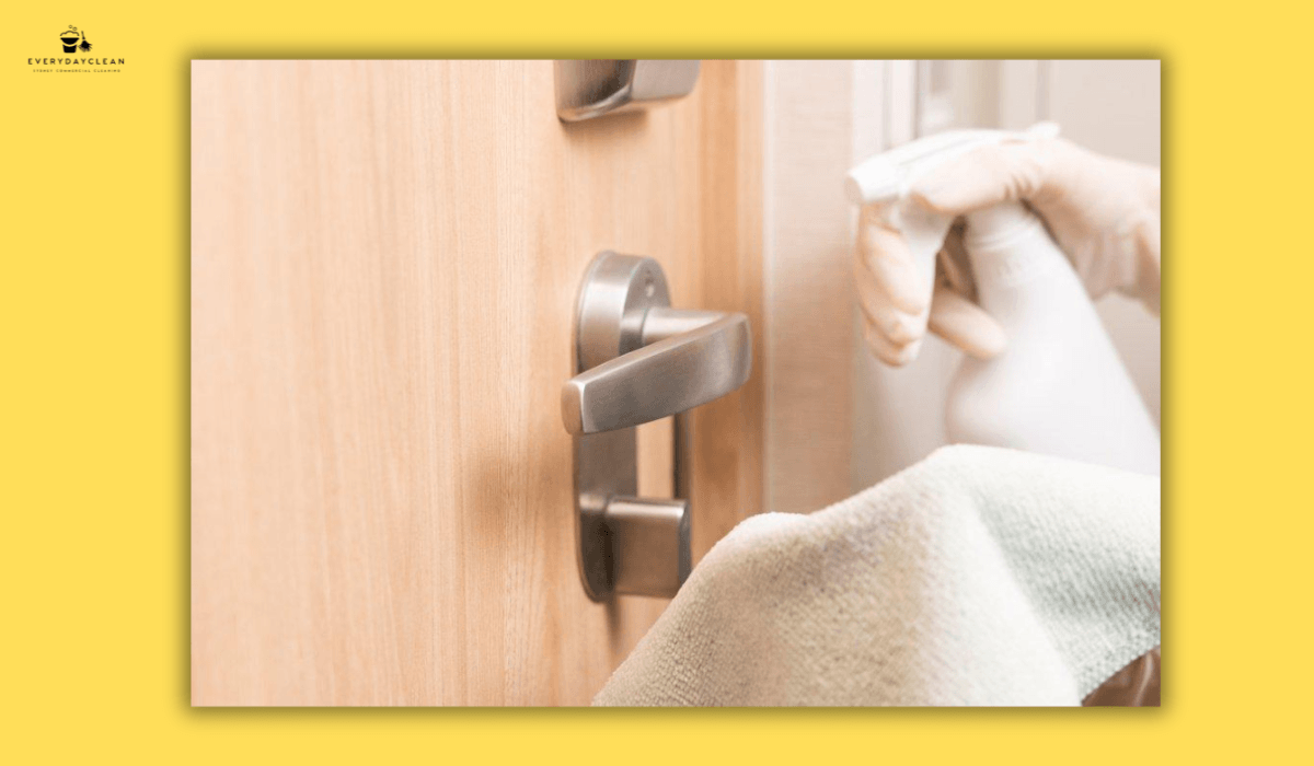 office bathroom disinfection in areas of the office that need cleaning regularly