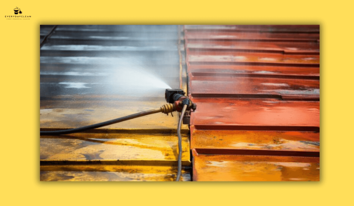 pressure washing metal roof