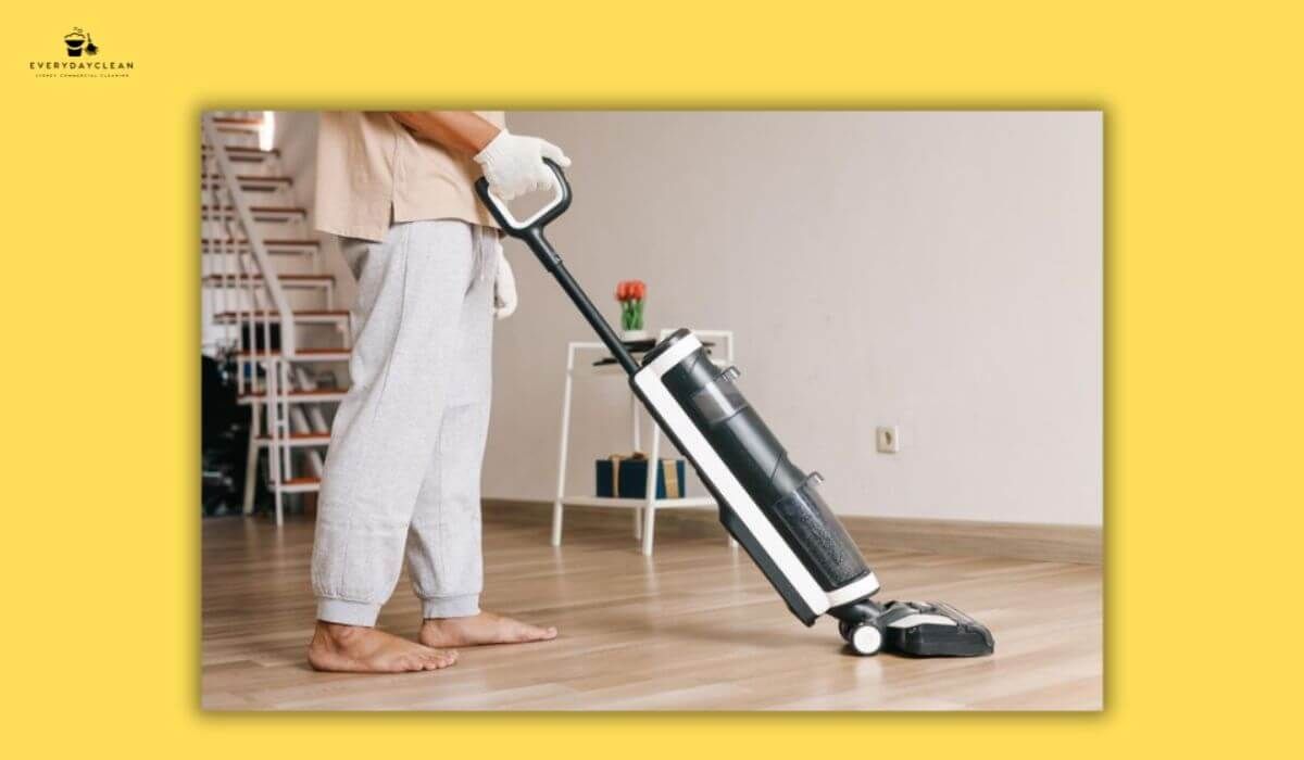 vacuum cleaning gym floor