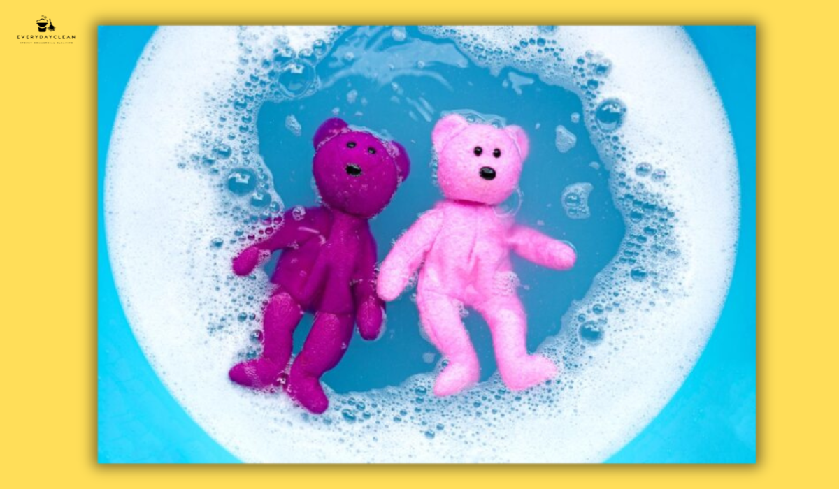 washing plush toys daycare
