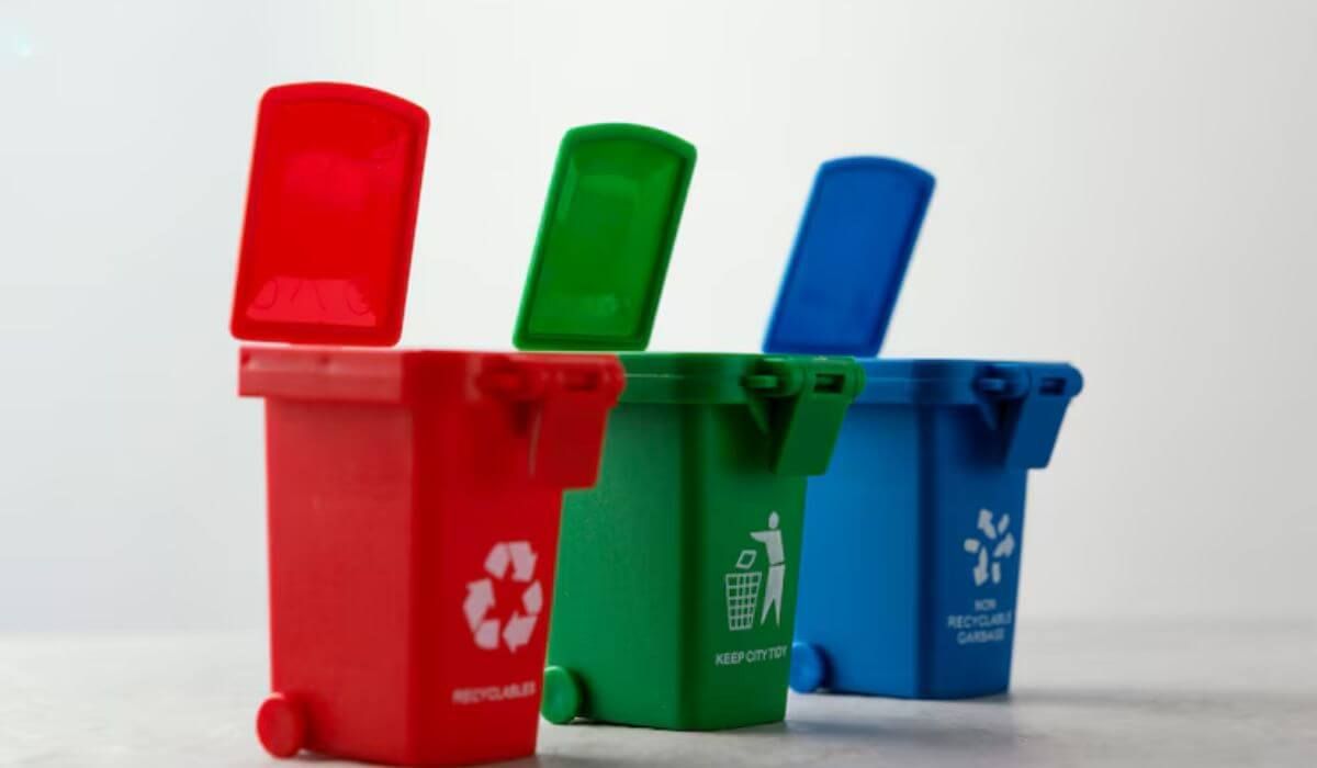 Waste sorting bins