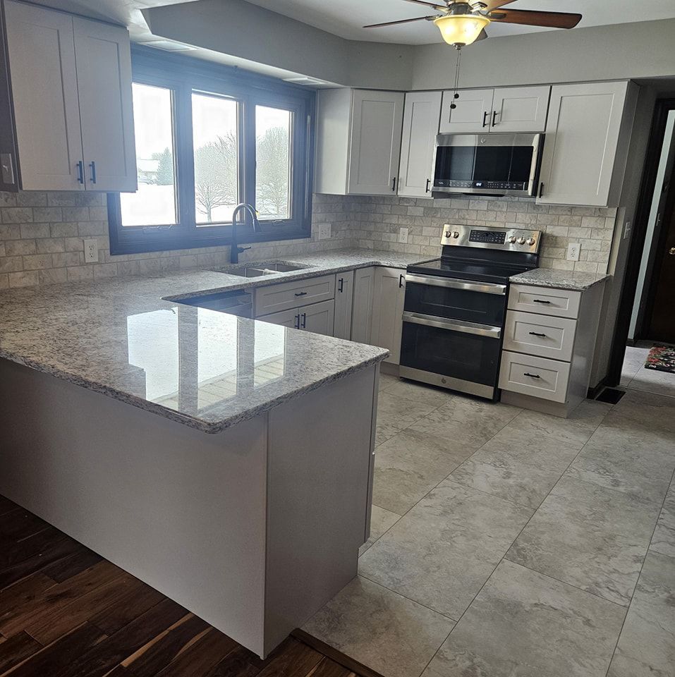 A Kitchen with Tile Flooring