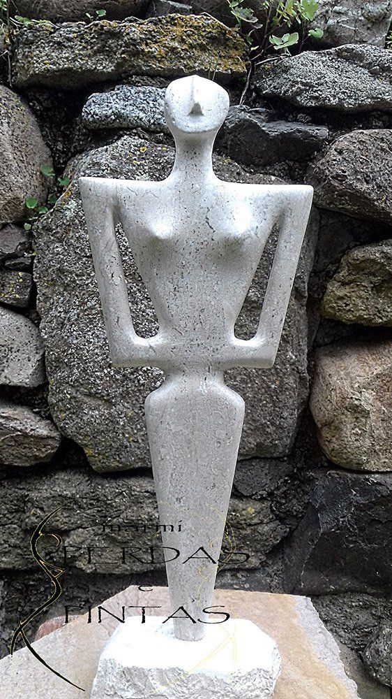 Dea Madre riproduzione archeologica bianco tirreno