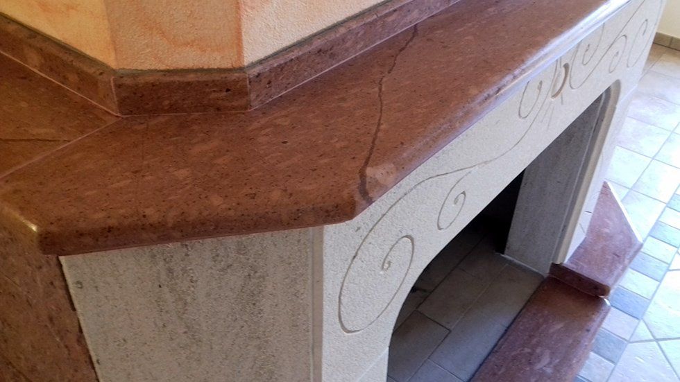 Camino in trachite di Fordongianus e calcare spagnolo