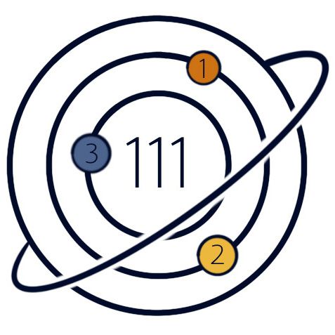 Mehrere Kreise mit der Zahl 111 darin