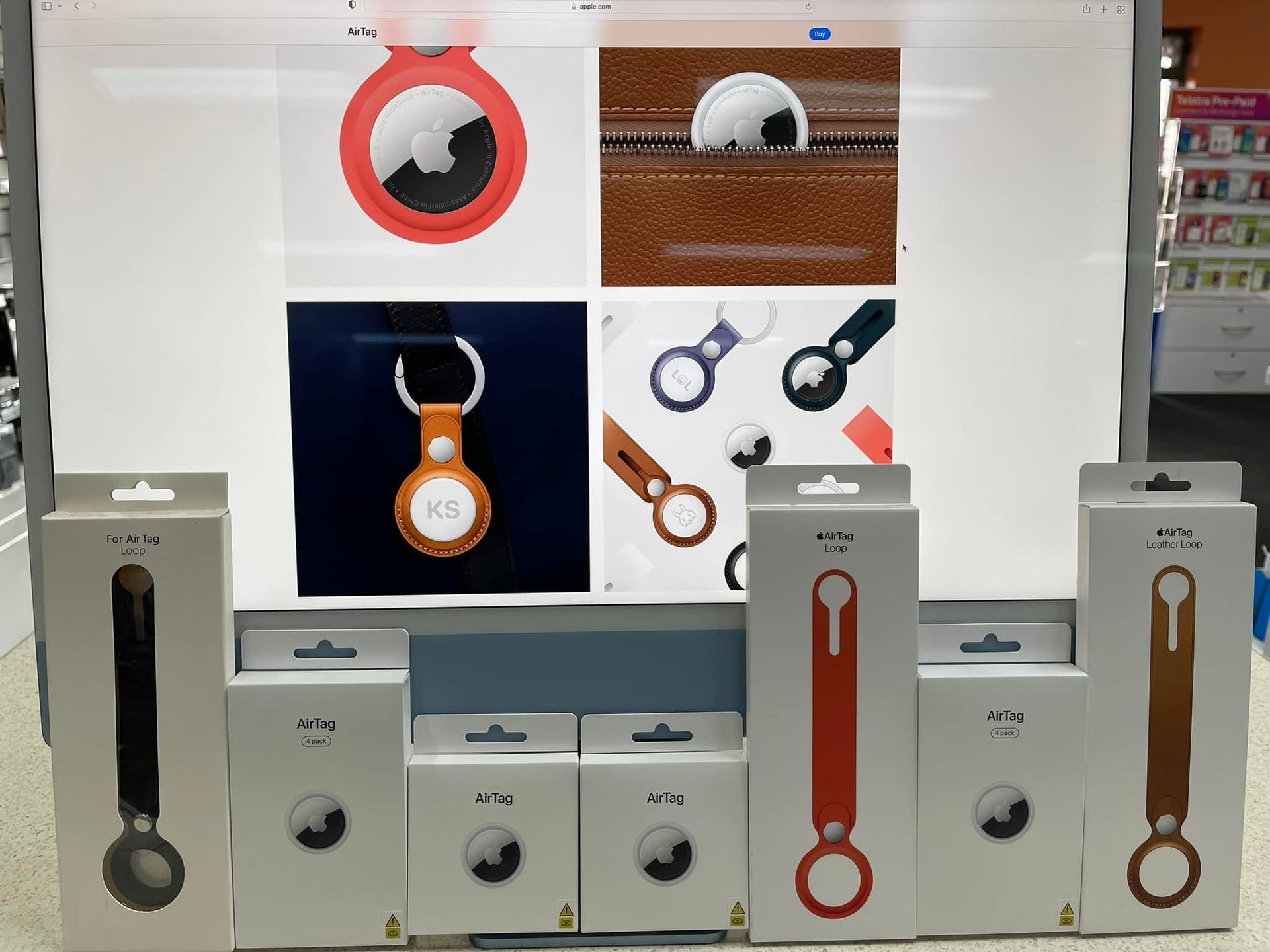 Display of Apple Airtags and Accessories — Phone Hut in Alice Springs, NT