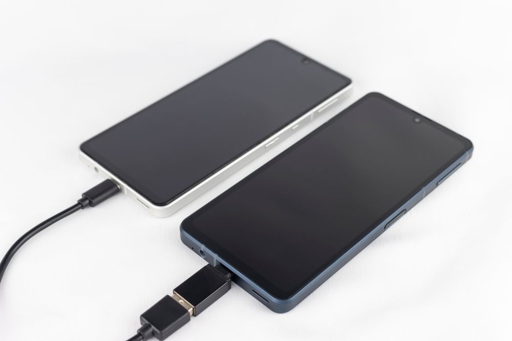 Two Smartphones Connected to Cables — Phone Hut in Alice Springs, NT