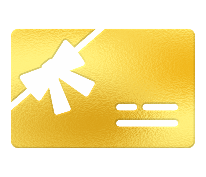 Yellow card with a white starburst icon and two white horizontal lines