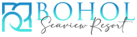 Bohol Seaview Resort logo in blue with stylized wave icon and cursive text
