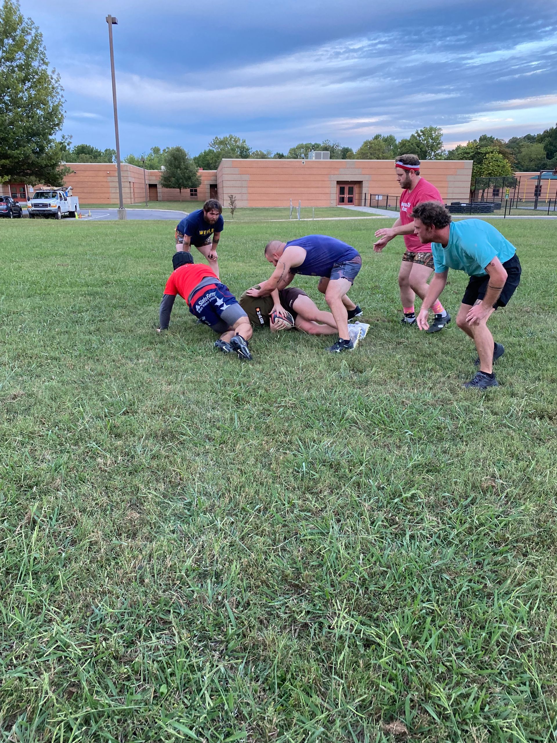 Johnson City Rugby practice at Woodland Elementary