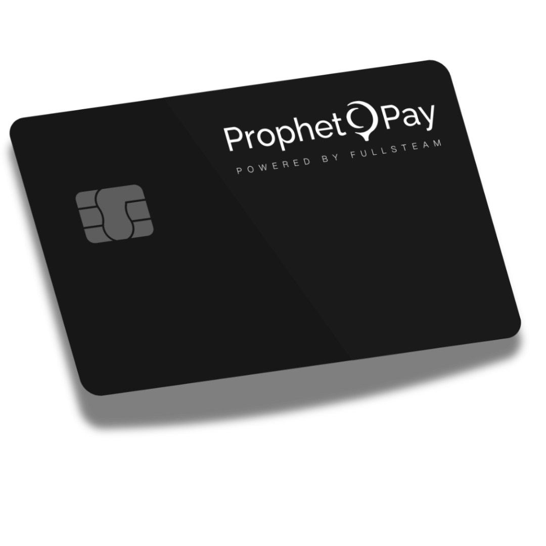 A black payment card with a silver chip, featuring the 