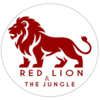 Logo del leone rosso in rosso su bianco, con la scritta 