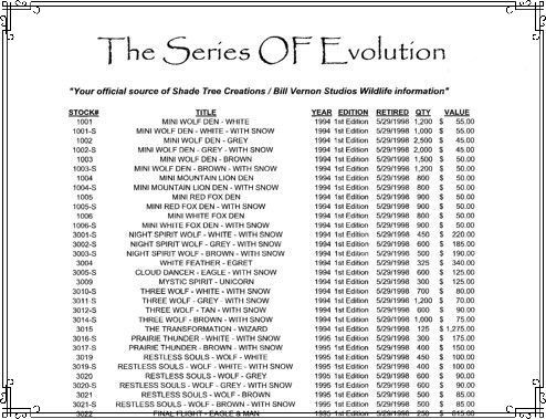 bill vernon series of evolution wildlife national values guide