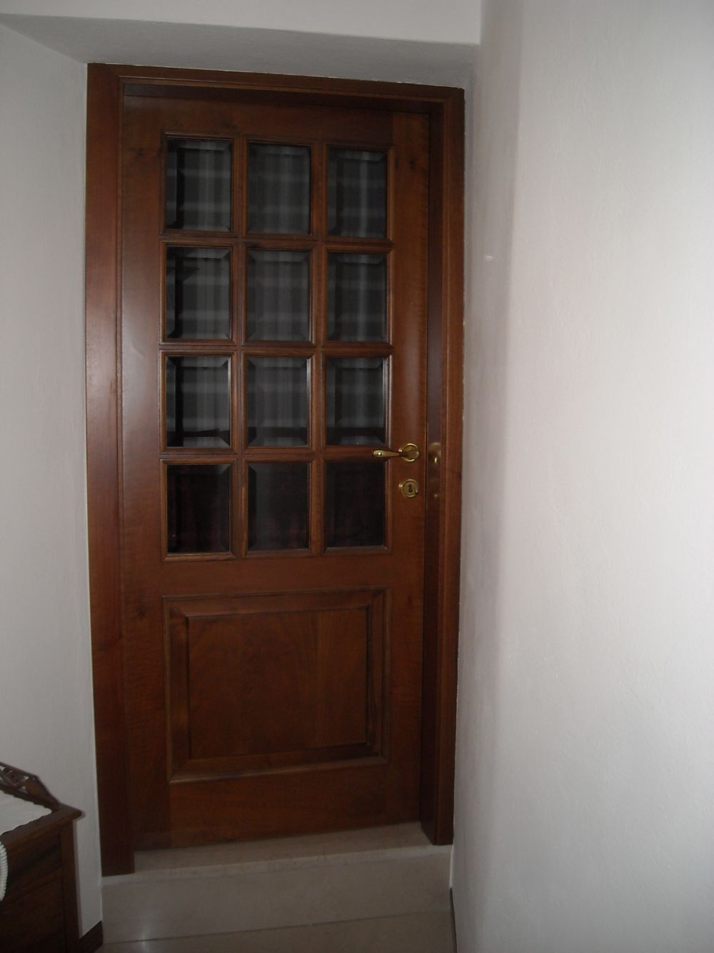 porta da interno in vetro e legno