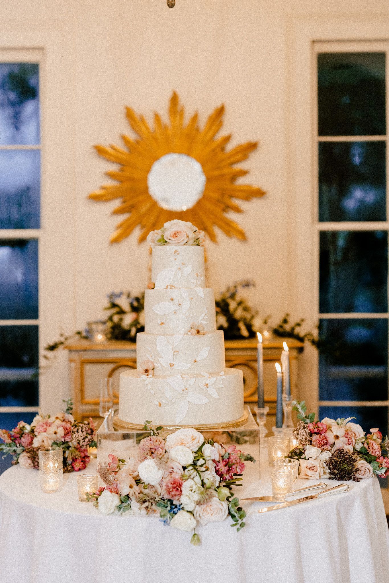 wedding cake with flowers