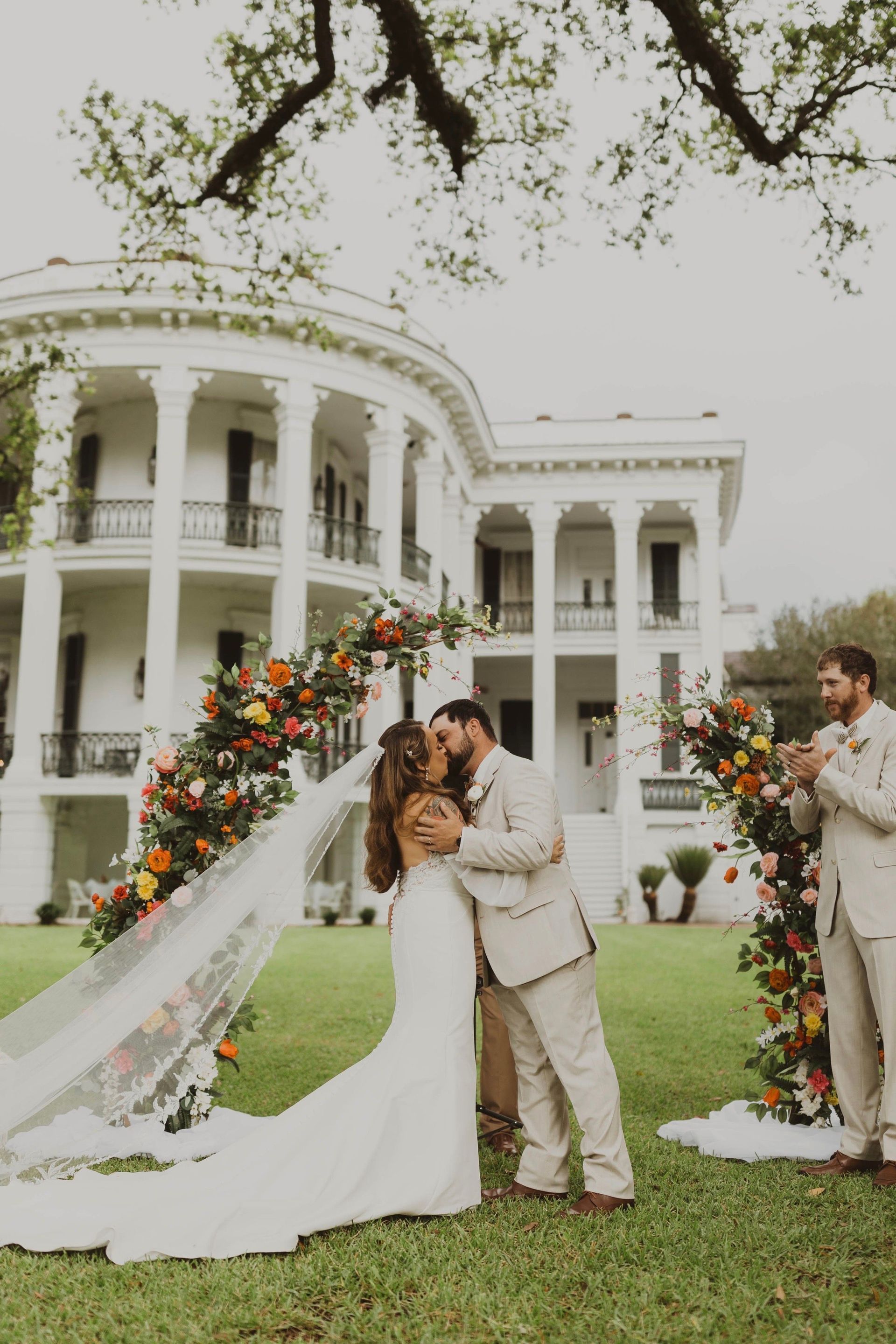 custom floral arch wedding