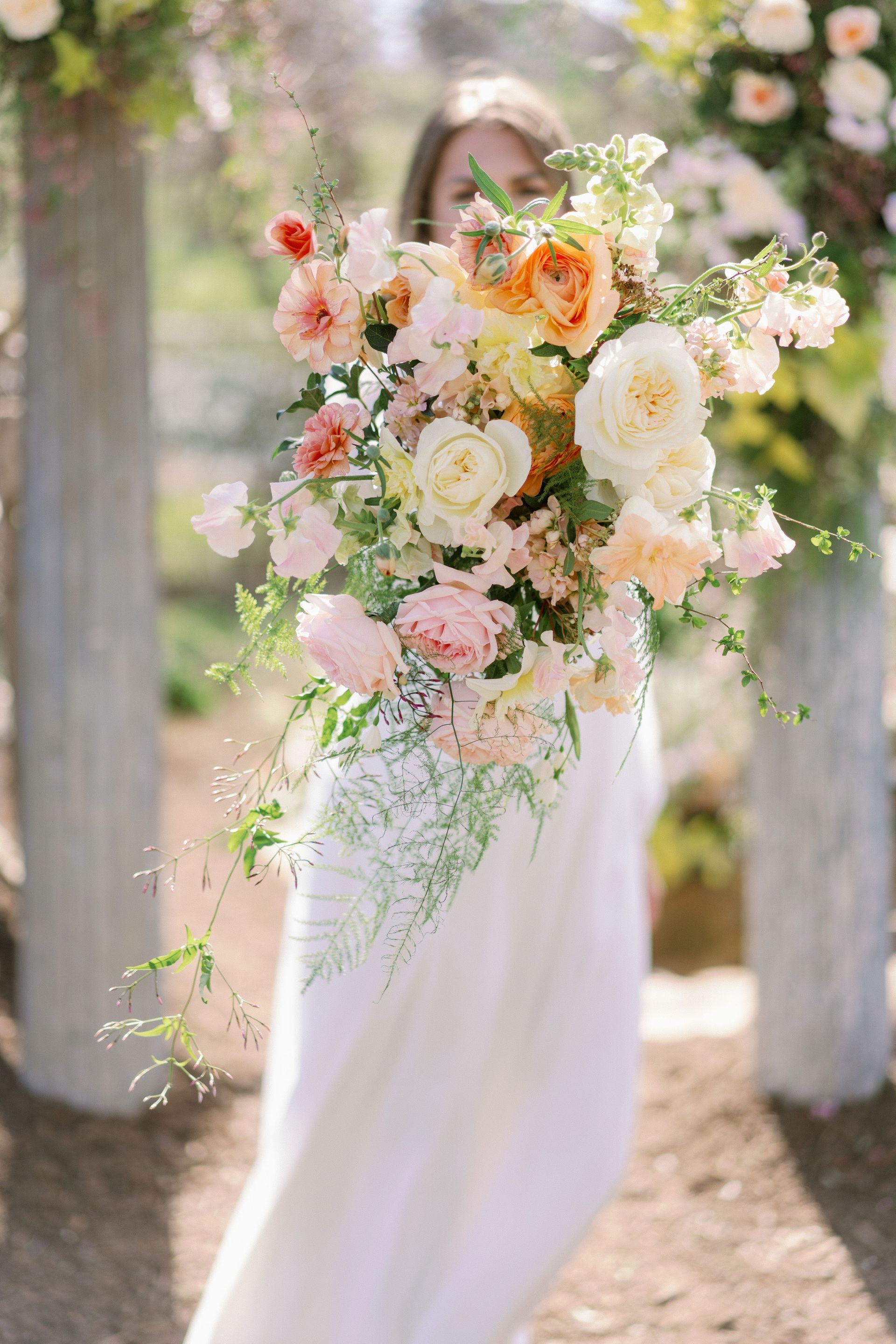 colorful wedding florals