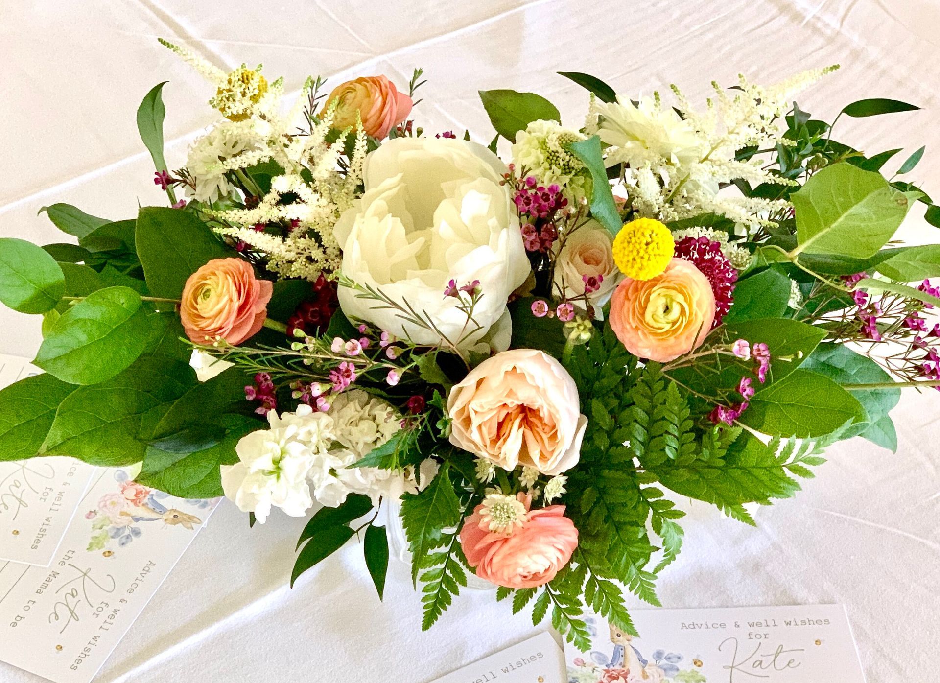 custom bright floral arrangement