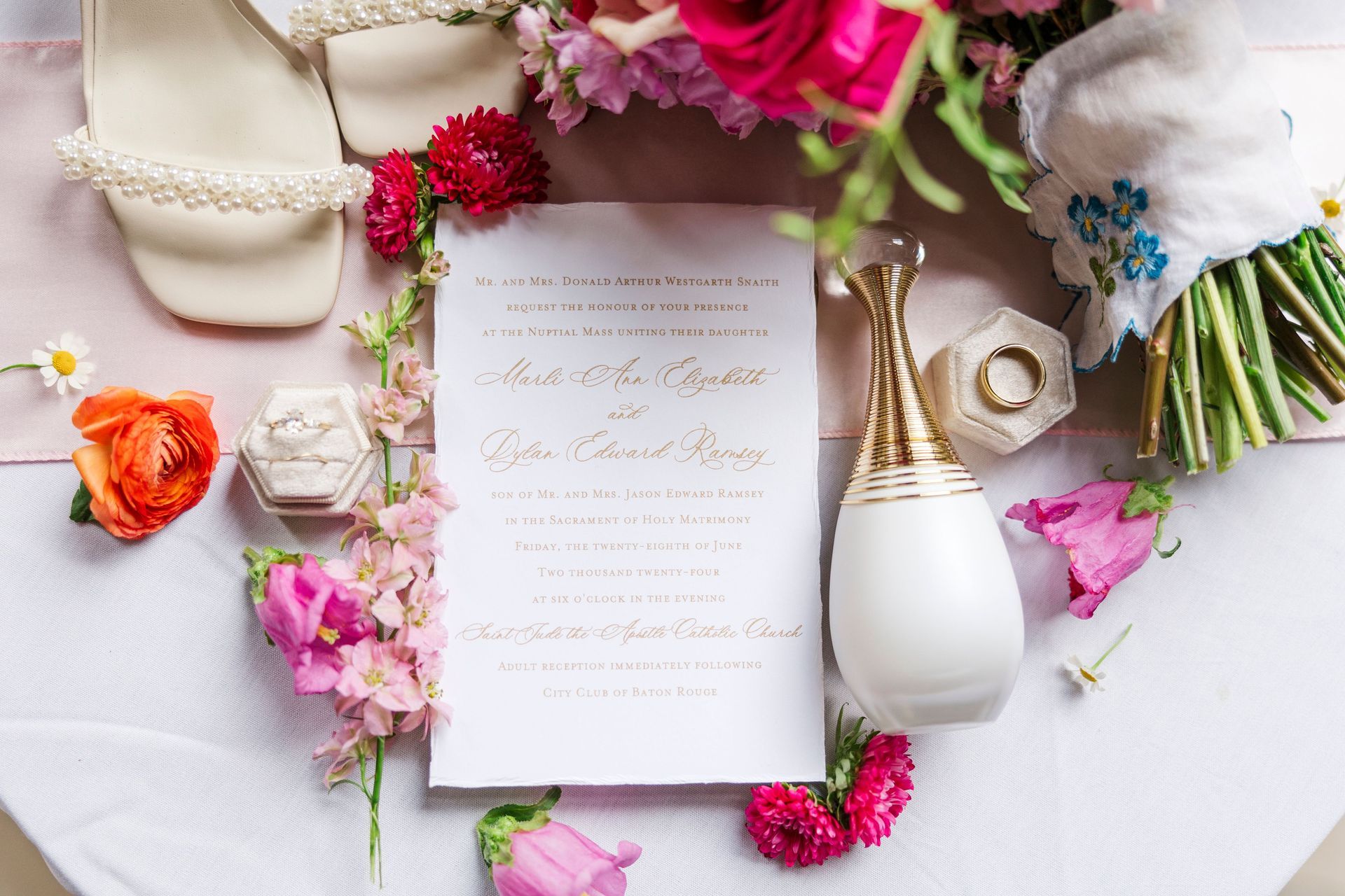 bright wedding flowers