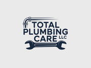 Logo for Total Plumbing Care LLC: wrench and pipe with company name.