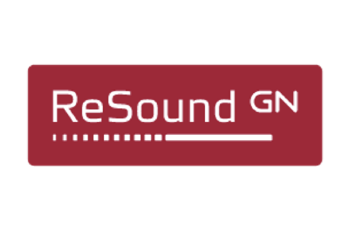 A red sign that says resound gn on it