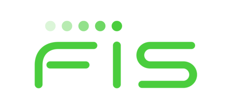 The fis logo is green and white on a white background.