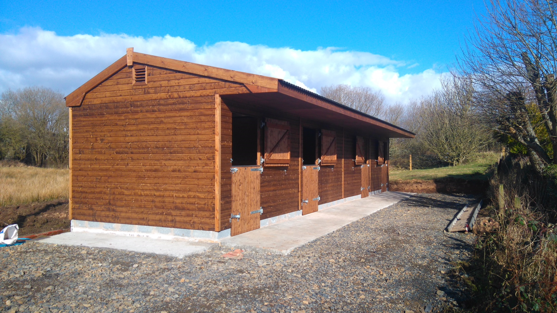 timber equestrian building