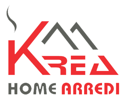 Il logo di KREA HOME ARREDI presenta la scritta 