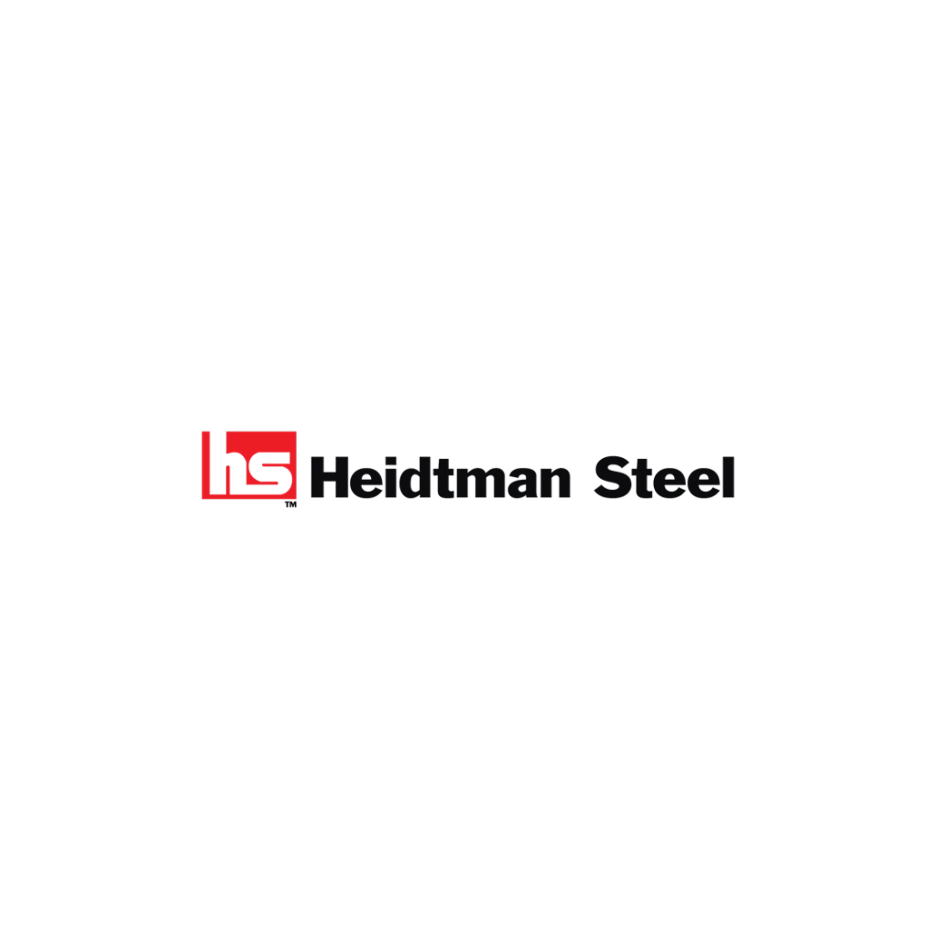 The logo for hs heidman steel is on a white background.