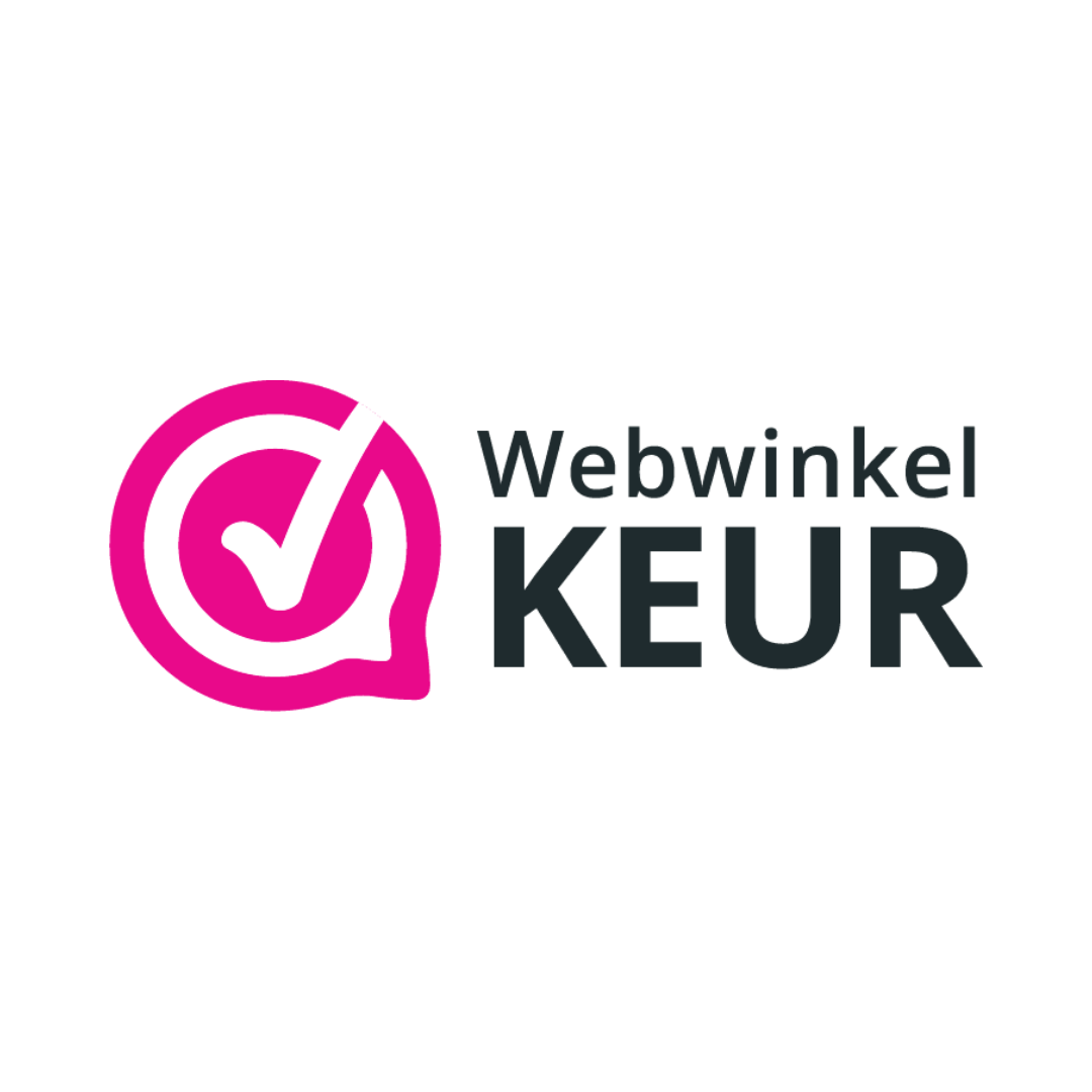 Een roze vierkant met een witte d en het woord ideal erop.