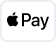 Een zwart-wit Apple Pay-logo op een witte achtergrond.