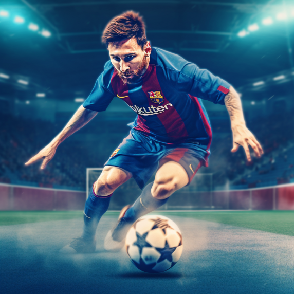 Lionel Messi Dribbling A Futsal Ball