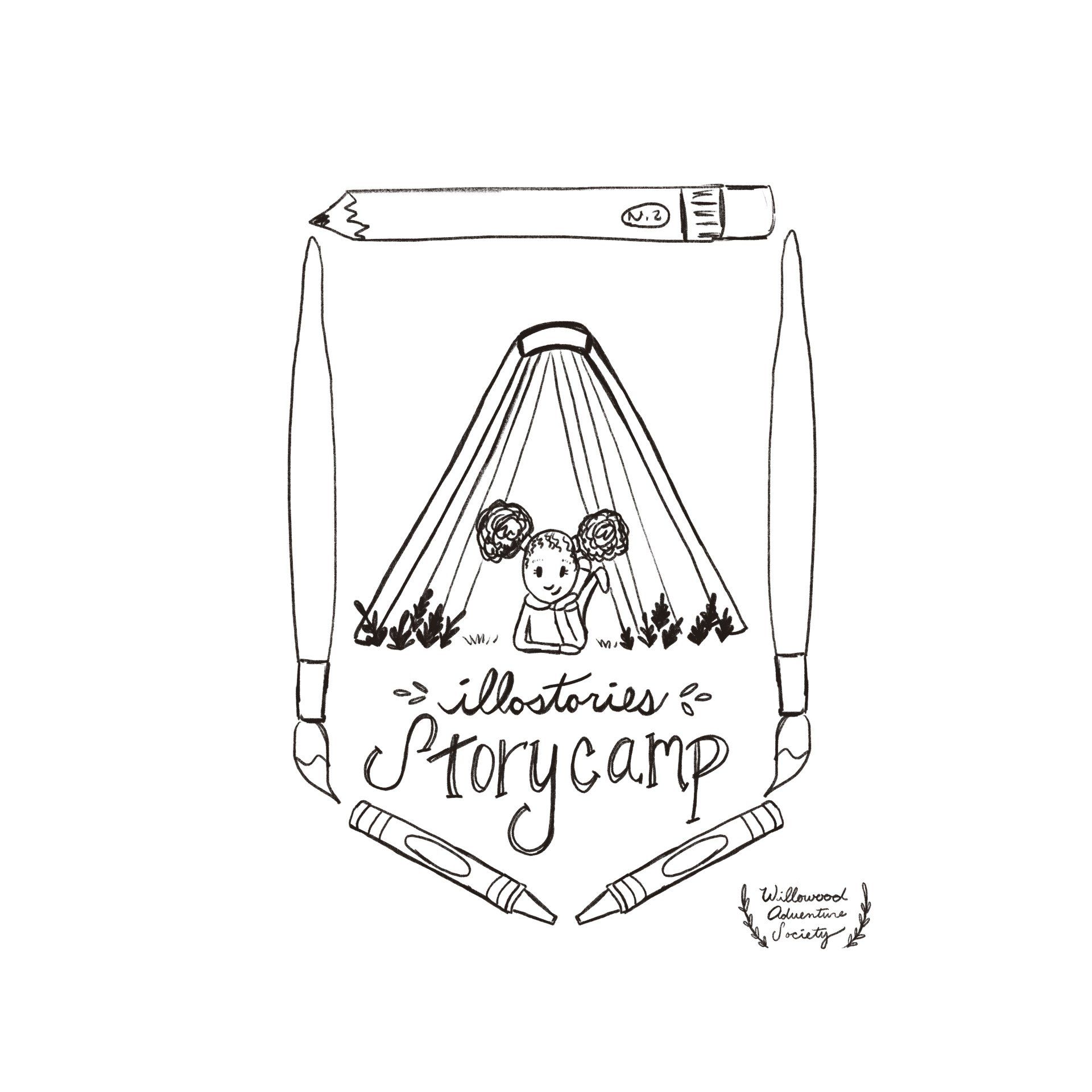 illostories storycamp Logo design