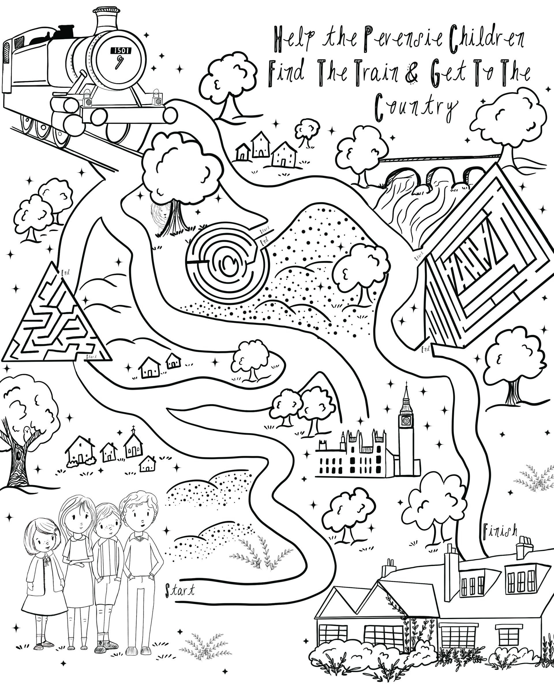 Narnia train narnianovember maze for kids