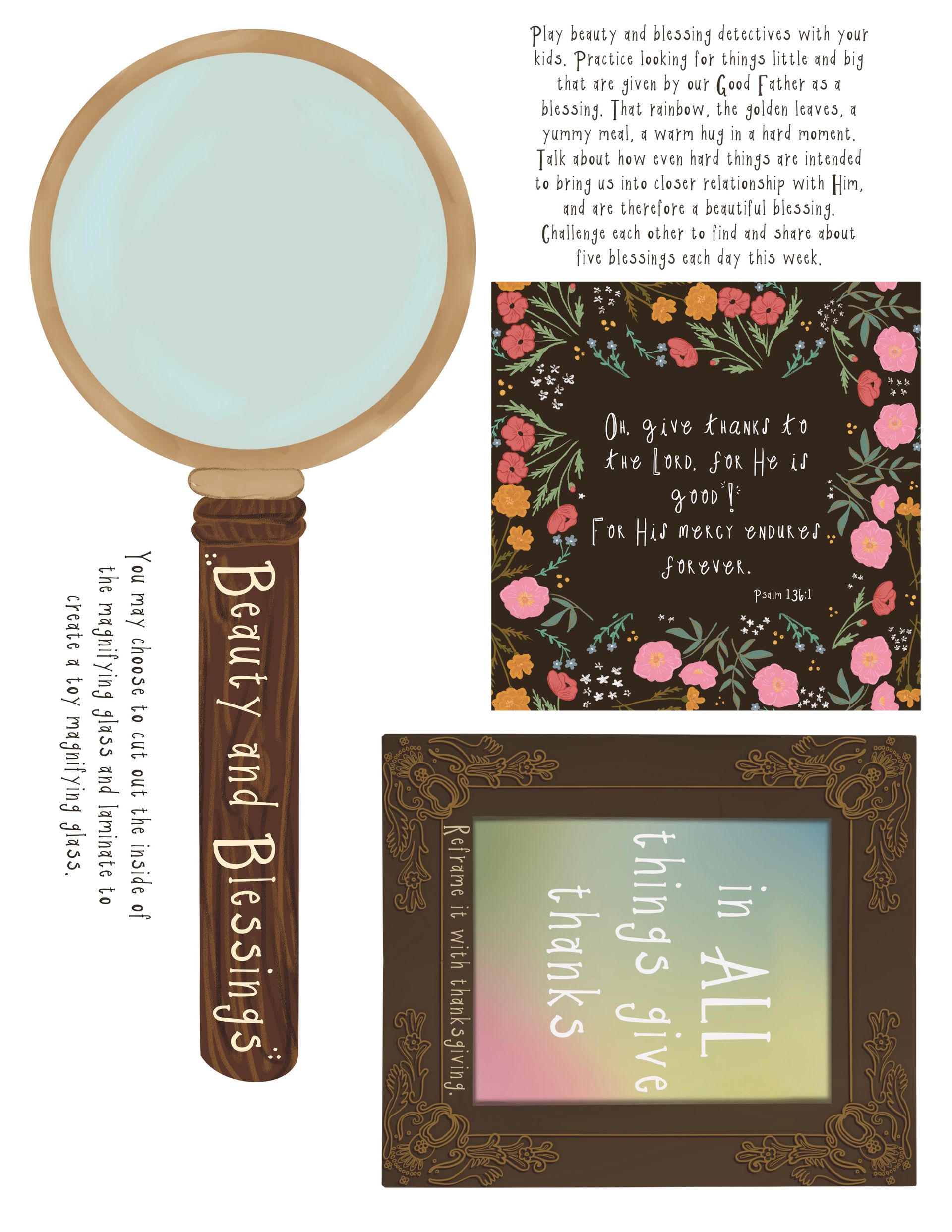 Blessing activity for kids look for beauty and blessings with your kids and share about how they make us thankful 