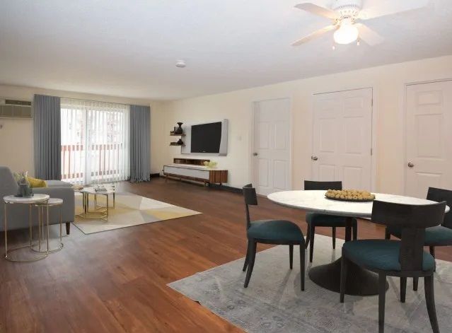 Living and dining room at Penacook Place.