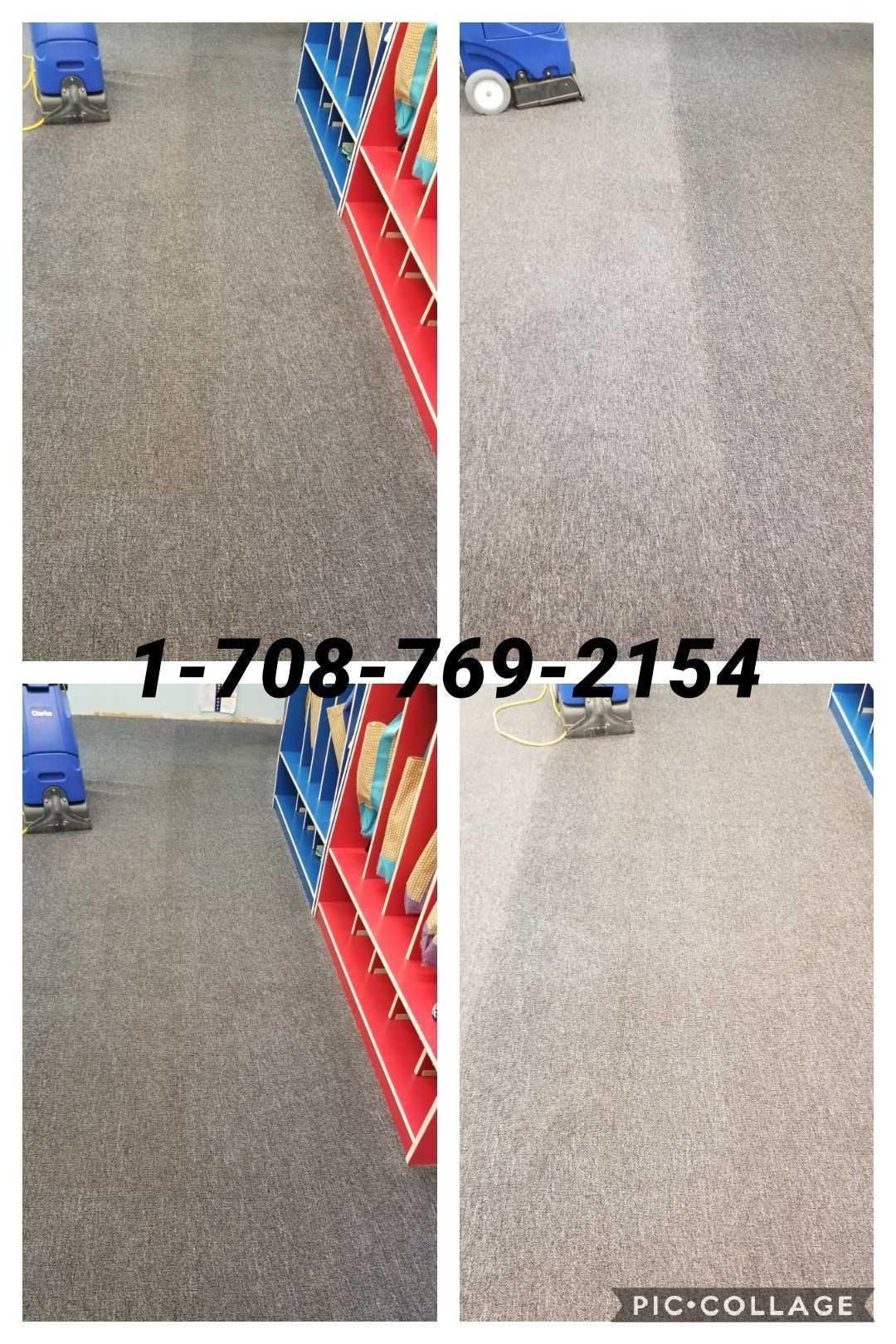 Collage Photo Of Clean Carpet