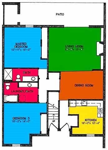 3 Bedroom 2 Bath apt