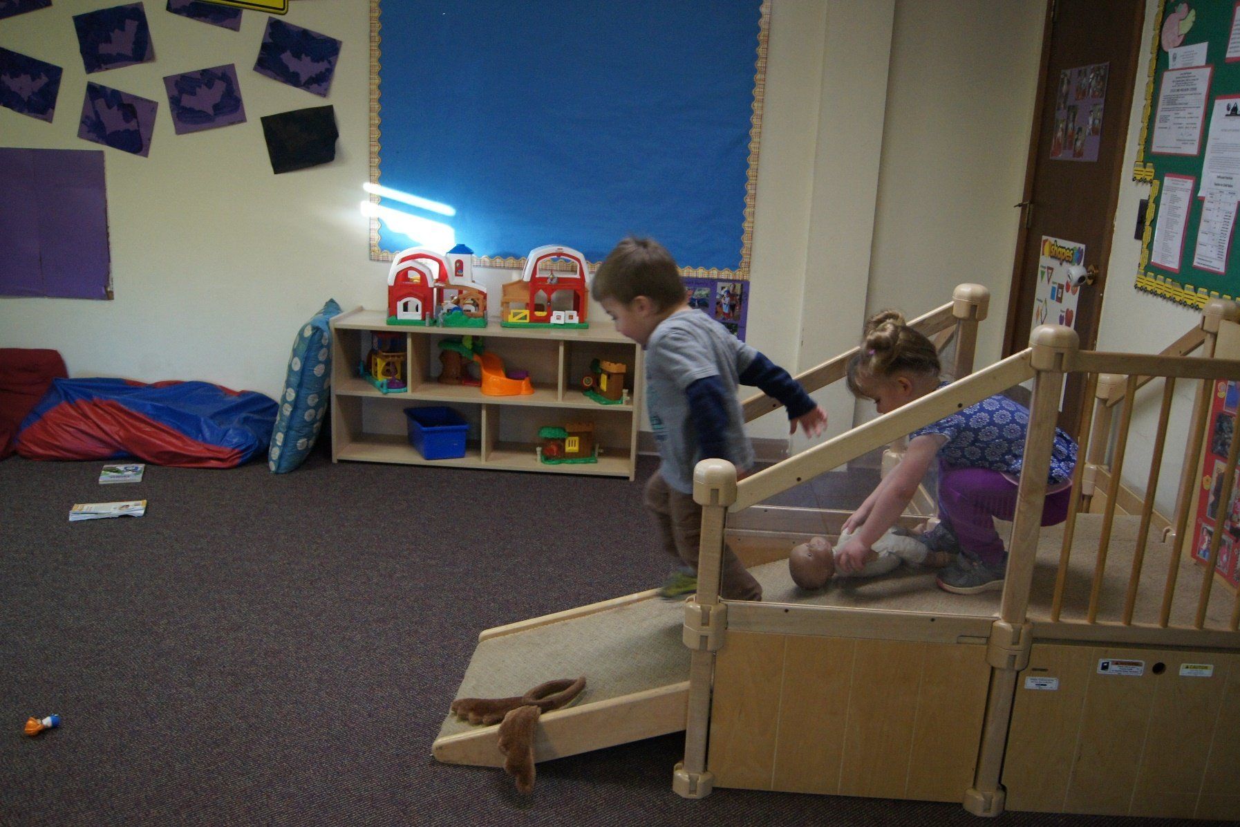 kids on slide - Engaging Preschool in Merrimack NH