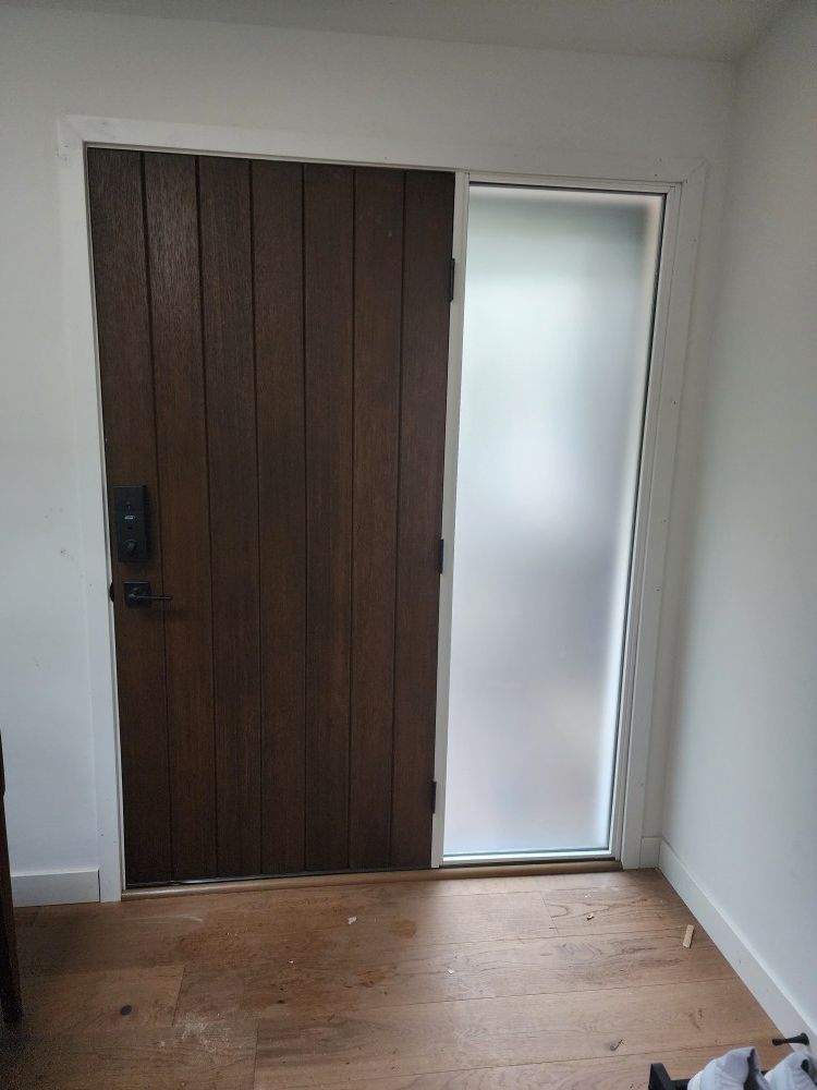 completed door install view from inside