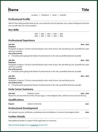 Free CV template