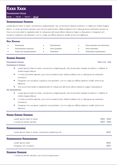 A CV template 