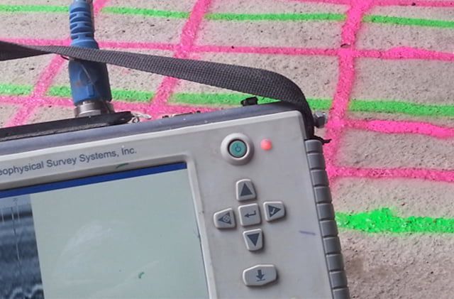 A ground penetrating radar device