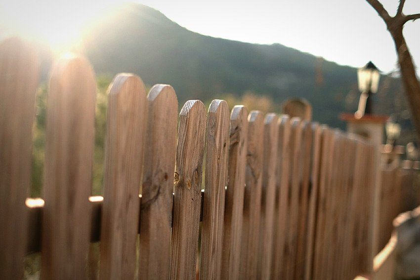 Sunlight Falling On Wooden Fence