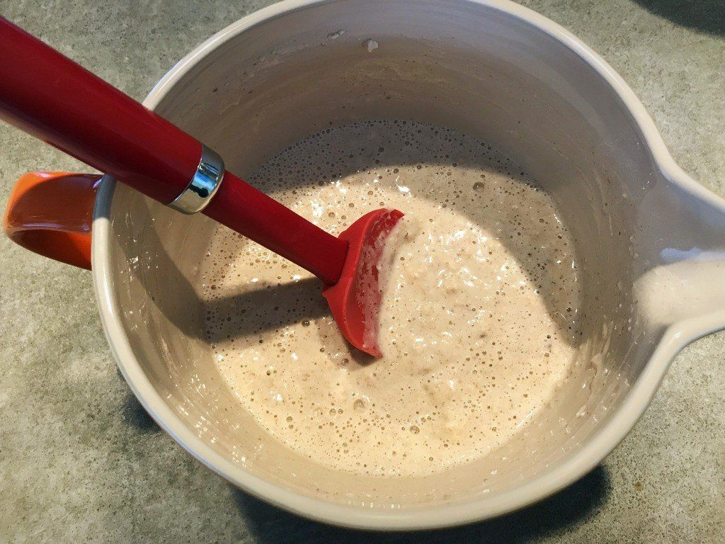 pancake batter in bowl